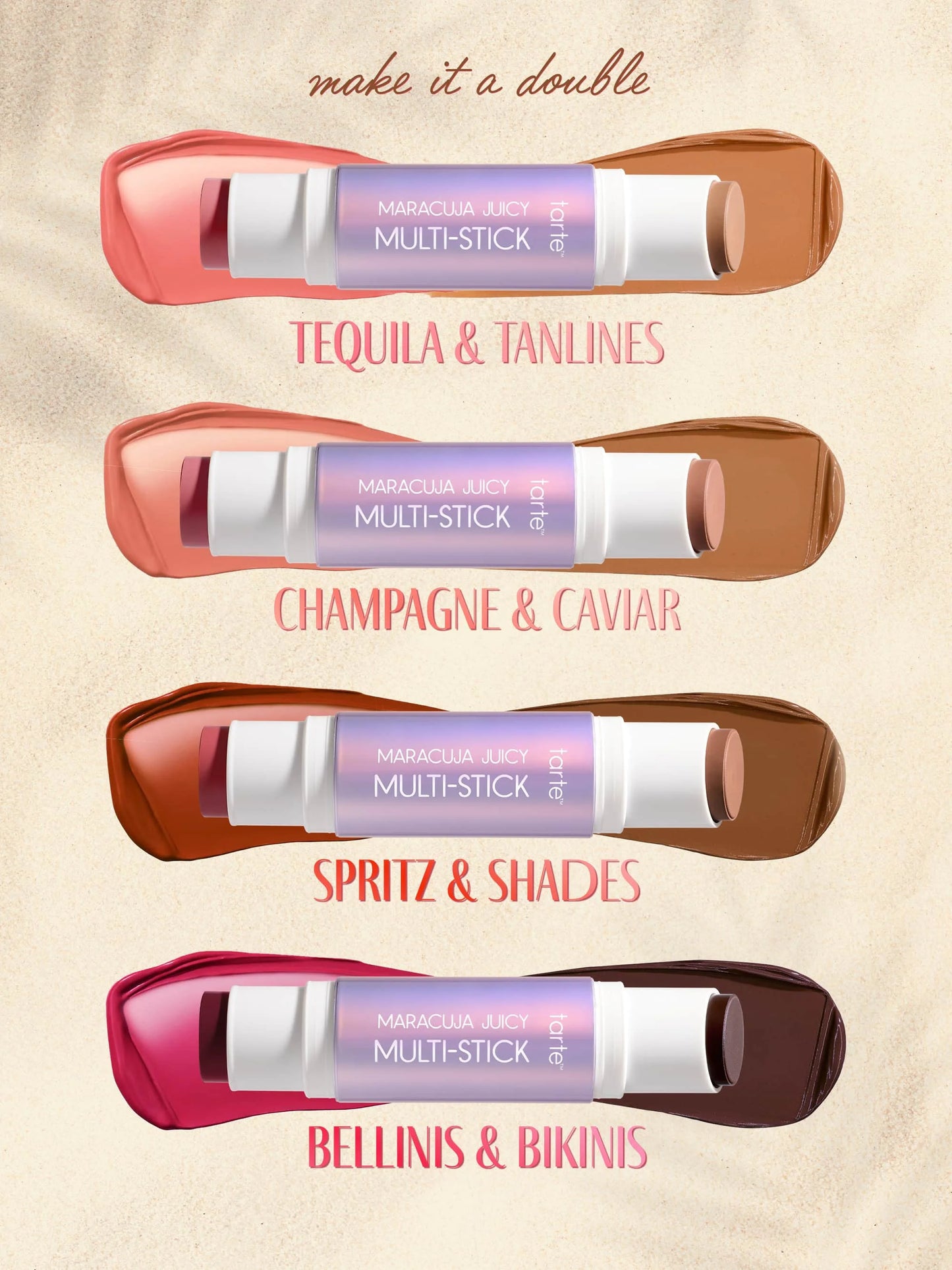maracuja juicy blush & bronzer multi-stick + brush