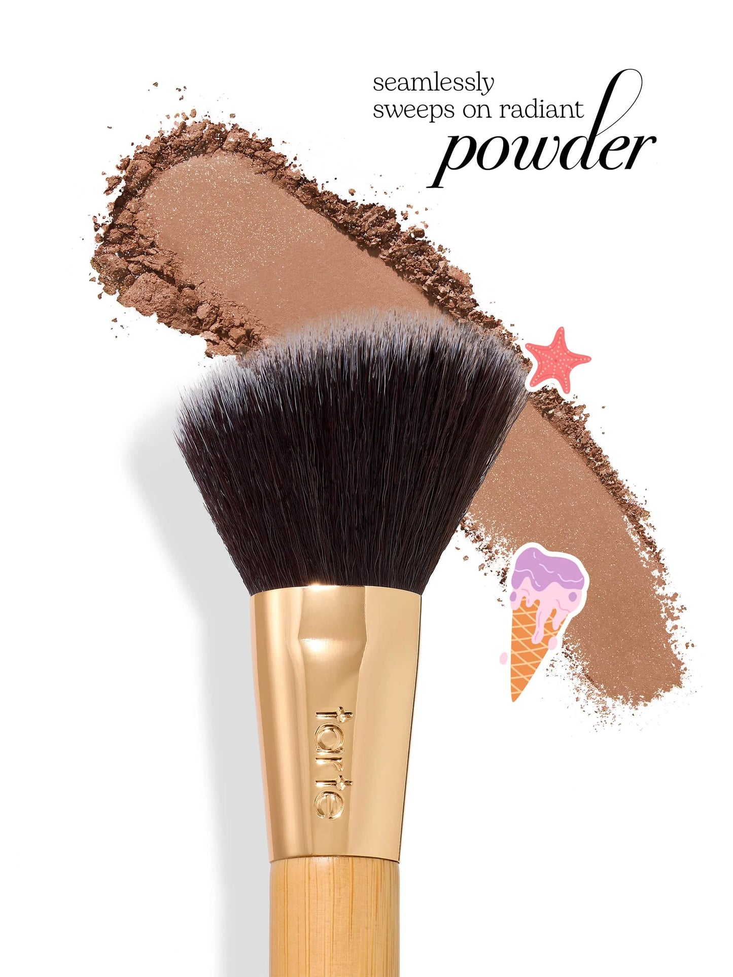 double-ended cream & powder bronzer brush