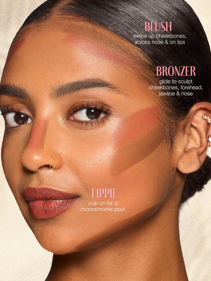 maracuja juicy blush & bronzer multi-stick + brush